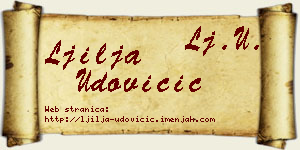 Ljilja Udovičić vizit kartica